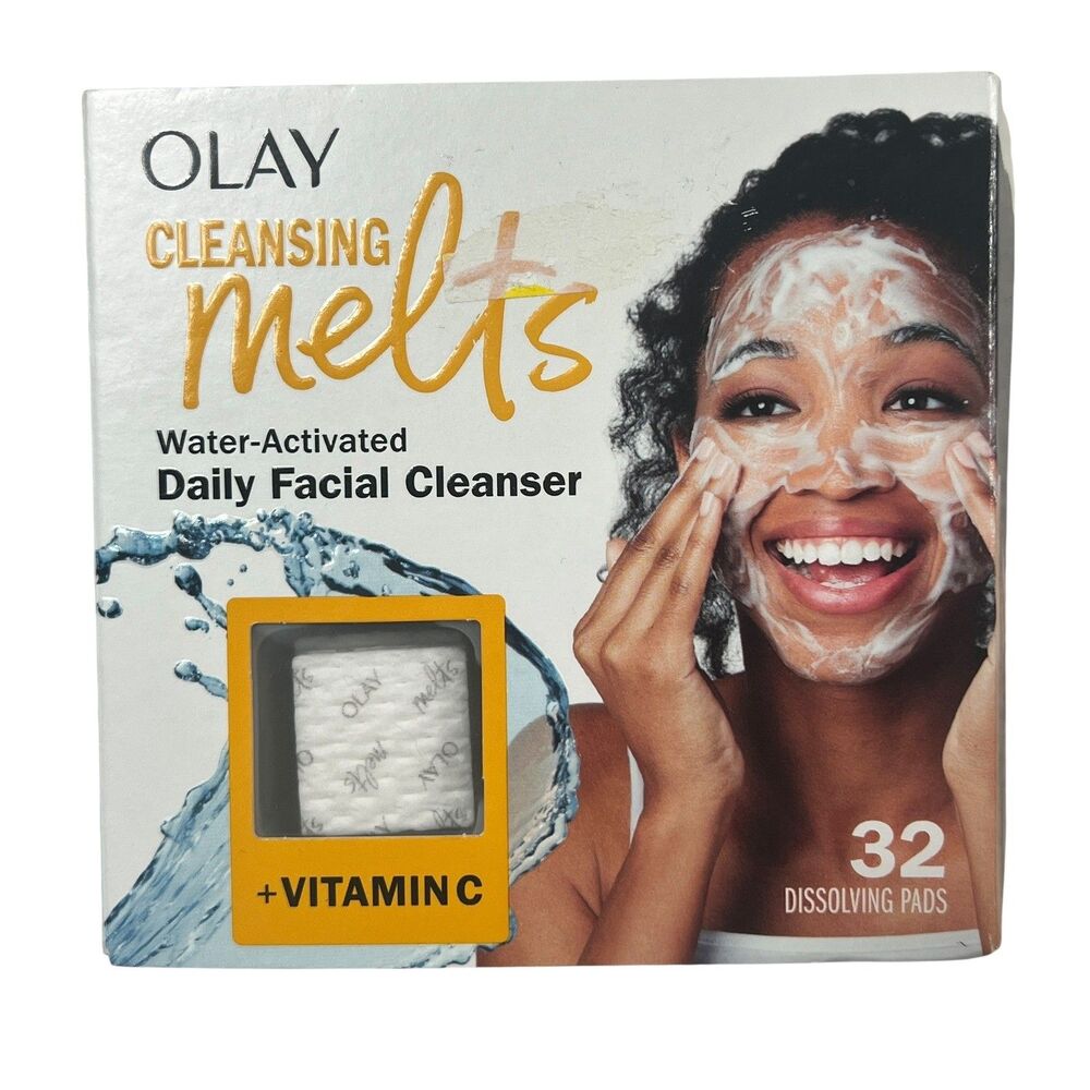 Olay Cleansing Melts Vitamin C Water Activated Daily Facial Cleanser 32 Count